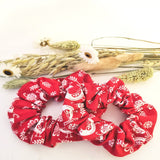 traditional cotton scrunchies red and white peacocks, Dimensions, 10.5cm approx. £3.50 each plus postage.